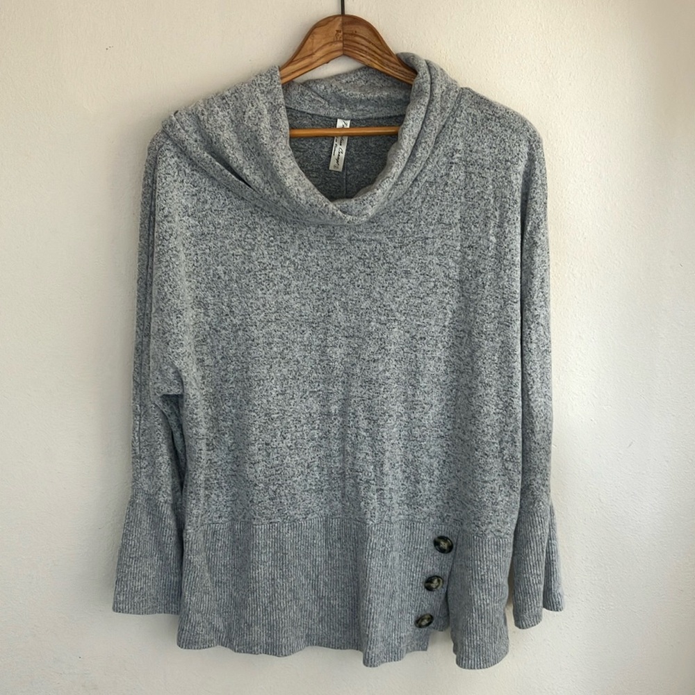 Gray Cowl Neck Sweater